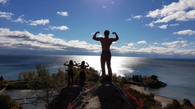 Craig climbing outdoors
